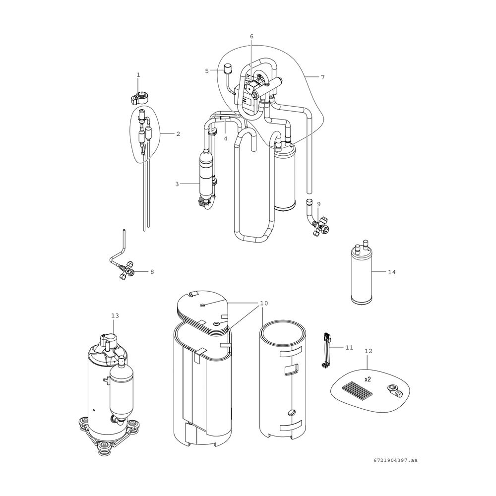 BOSCH Luft/Wasser-Wärmepumpe Compress CS3400iAWS 10 OR-S, Split, einphasig,R32... JUNKERS-8750722683 4062321403690 (Abb. 4)