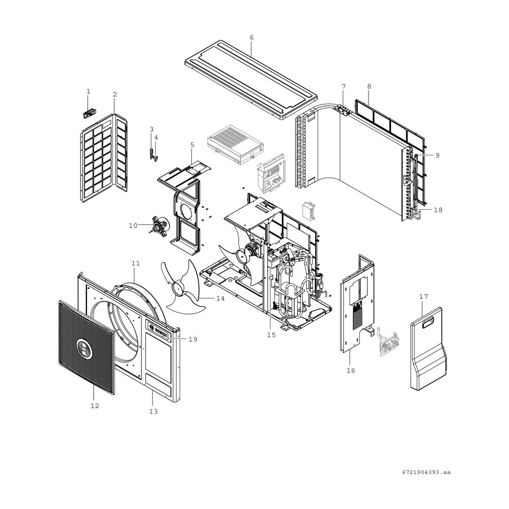 BOSCH Luft/Wasser-Wärmepumpe Compress CS3400iAWS 4 OR-S, Split, einphasig, R32... JUNKERS-8750722680 4062321403621 (Abb. 3)