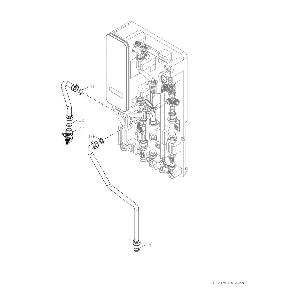 BOSCH Zubehör für Wohnungsstationen Hochtemperaturabgang für F7001 35 S... JUNKERS-7735600637 4062321446024 (Abb. 3)