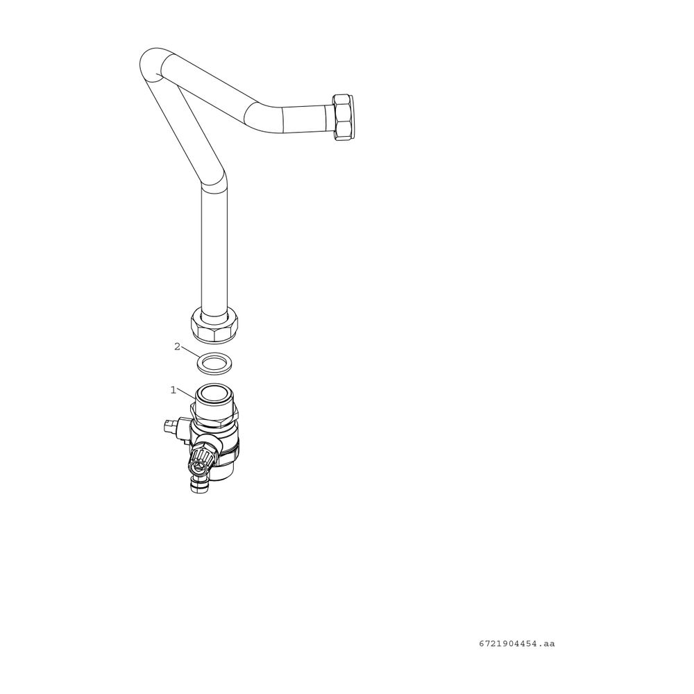 BOSCH Zubehör für Wohnungsstationen Kaltwasserabgang inkl. Kugelhahn F7001/2... JUNKERS-7735600613 4062321446062 (Abb. 3)