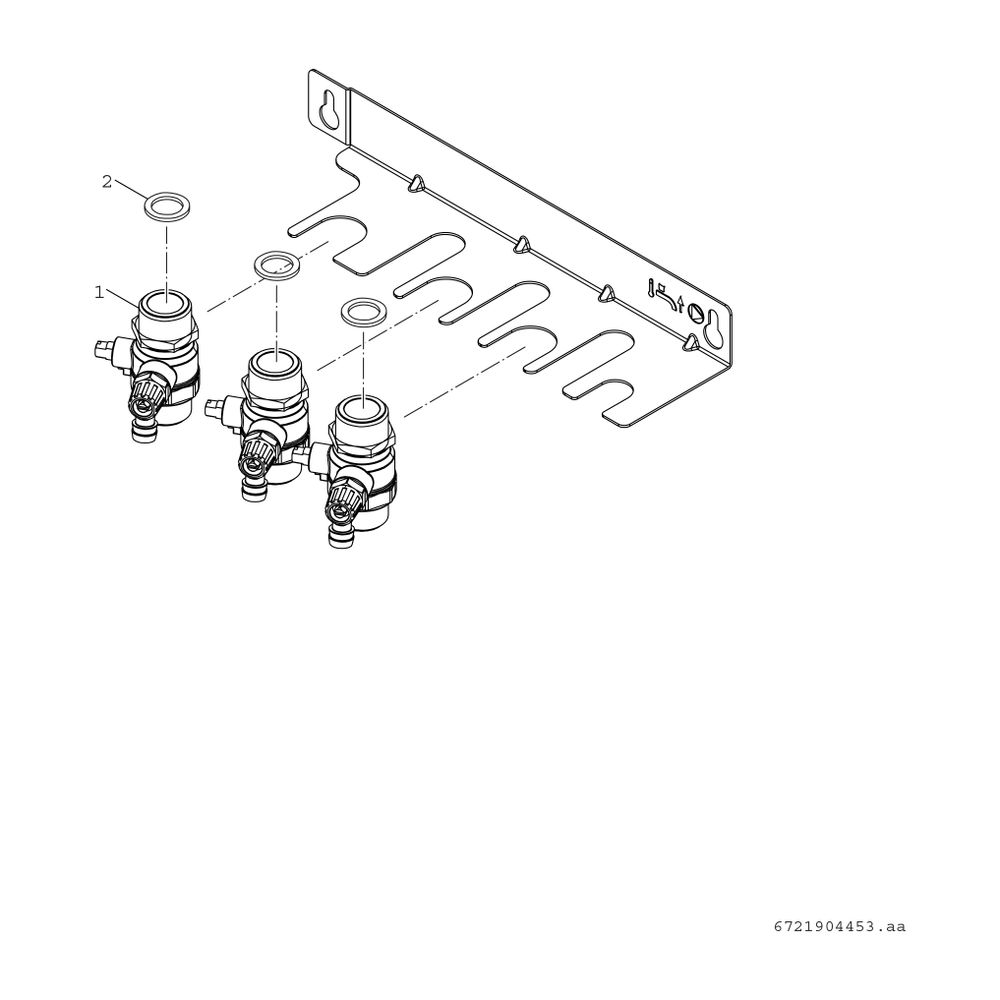 BOSCH Zubehör für Wohnungsstationen Montageplatte Heizkreismodul, inkl. 3 KH... JUNKERS-7735600612 4062321446123 (Abb. 3)