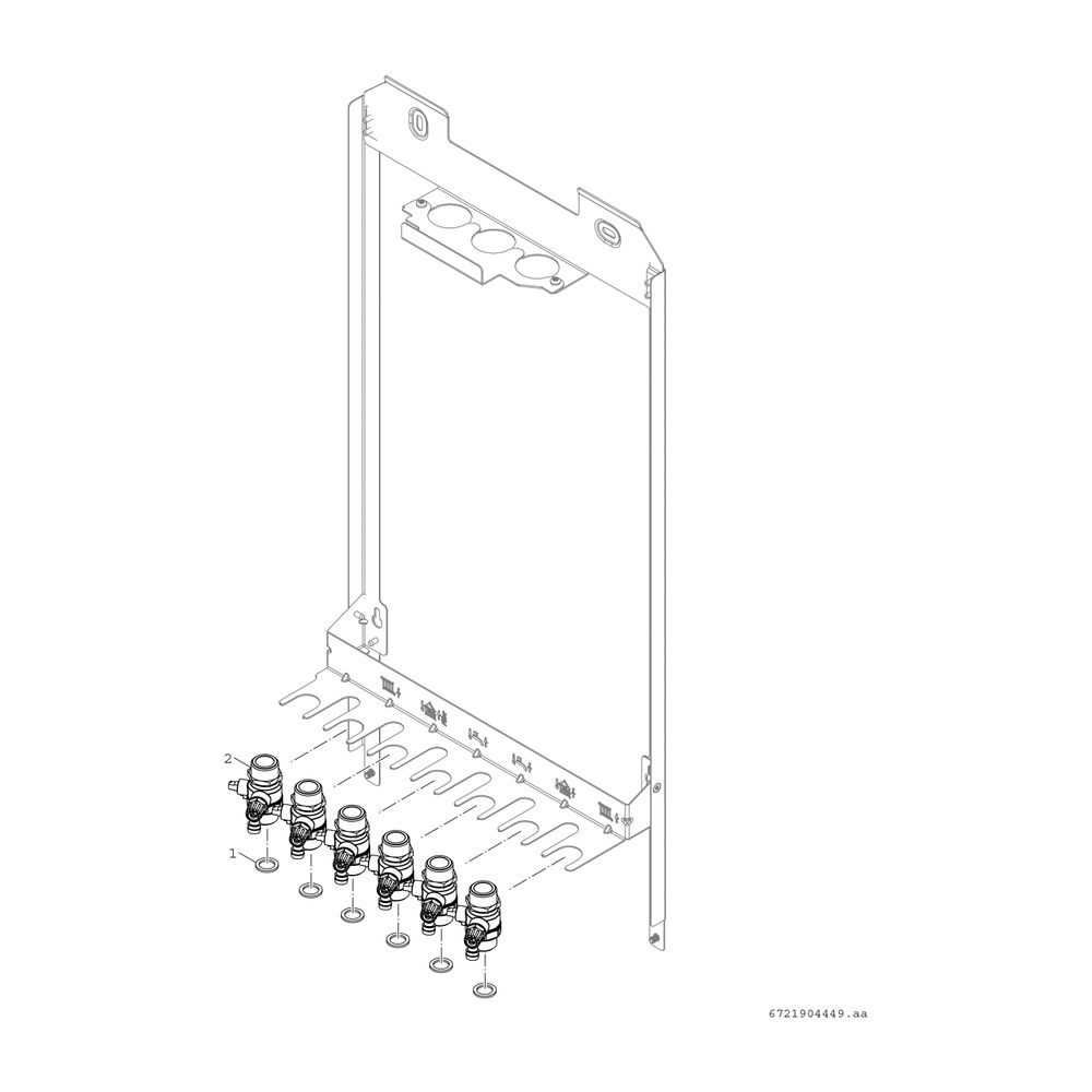 BOSCH Zubehör für Wohnungsstationen Montagerahmen F7001 RS inkl. Kugelhähne... JUNKERS-7735600641 4062321446079 (Abb. 3)