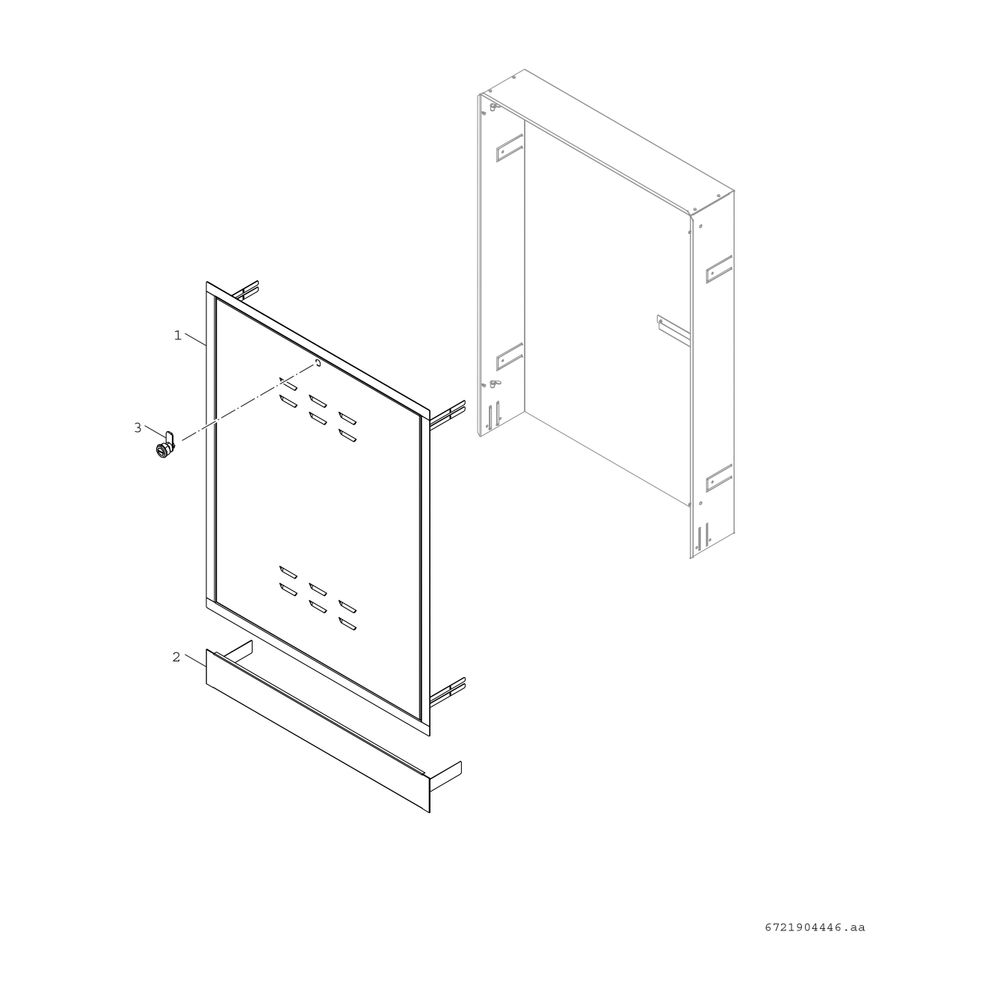 BOSCH Zubehör für Wohnungsstationen Unterputzschrank kurz für F7001/2 35 S... JUNKERS-7735600642 4062321450694 (Abb. 3)