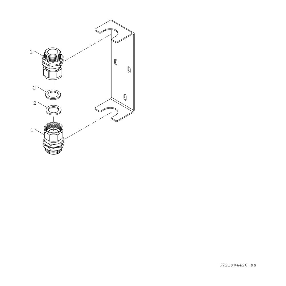 BOSCH Zubehör für Wohnungsstationen Kaltwasserzählerbügel... JUNKERS-7735600640 4062321447571 (Abb. 3)