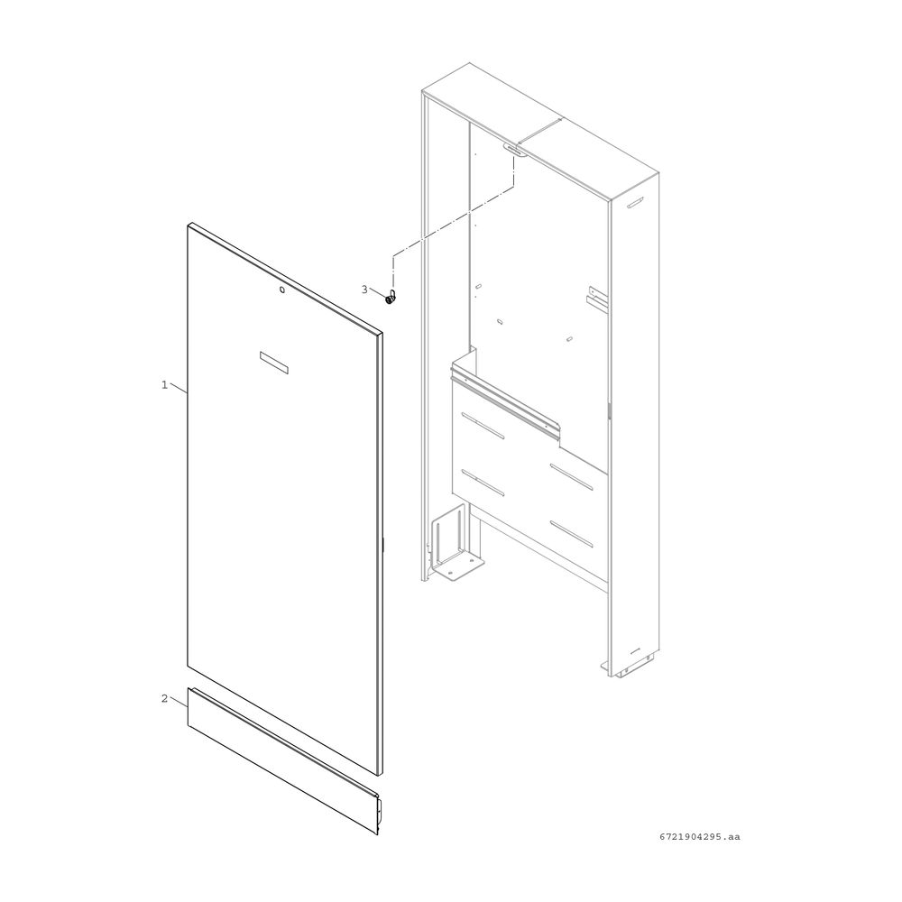 BOSCH Zubehör für Wohnungsstationen Aufputzschrank lang für F7001/2 35 S... JUNKERS-7735600605 4062321456986 (Abb. 3)