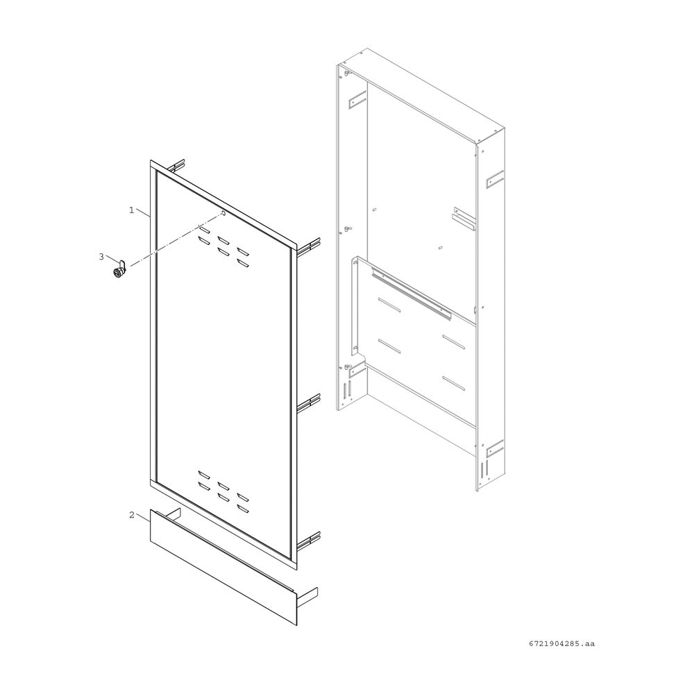 BOSCH Zubehör für Wohnungsstationen Unterputzschrank lang für F7001/2 35 S... JUNKERS-7735600619 4062321450687 (Abb. 3)