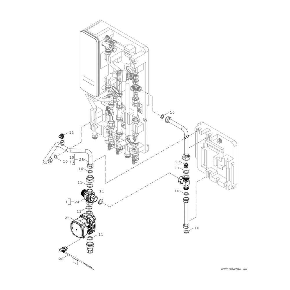 BOSCH Zubehör für Wohnungsstationen Modul gemischter Heizkreis F7001 35 S... JUNKERS-7735600616 4062321447618 (Abb. 3)