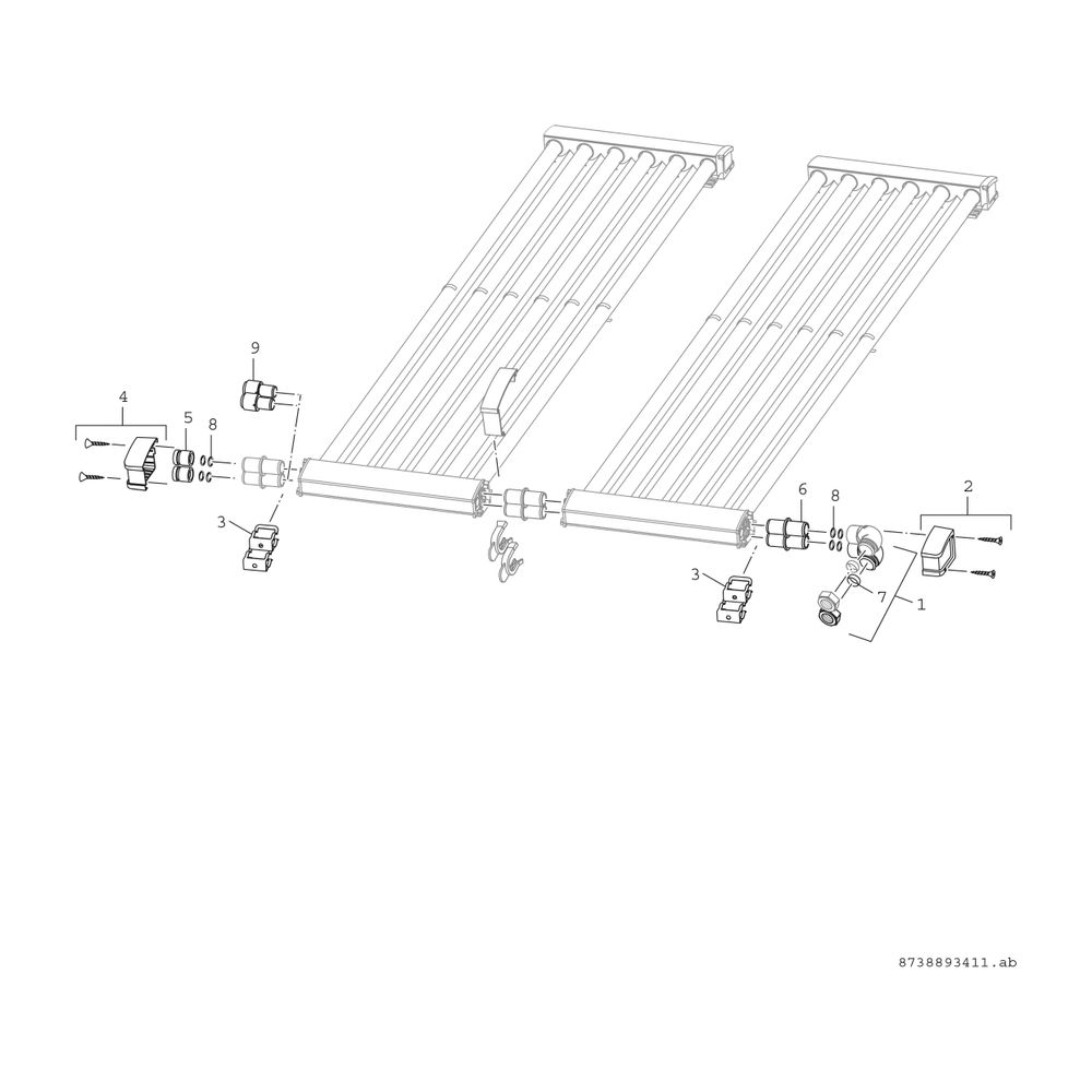 BOSCH Zubehör Solartechnik FS 122 Flachdach-Anschluss-Set für VK 120-2... JUNKERS-7735600346 4057749412652 (Abb. 3)