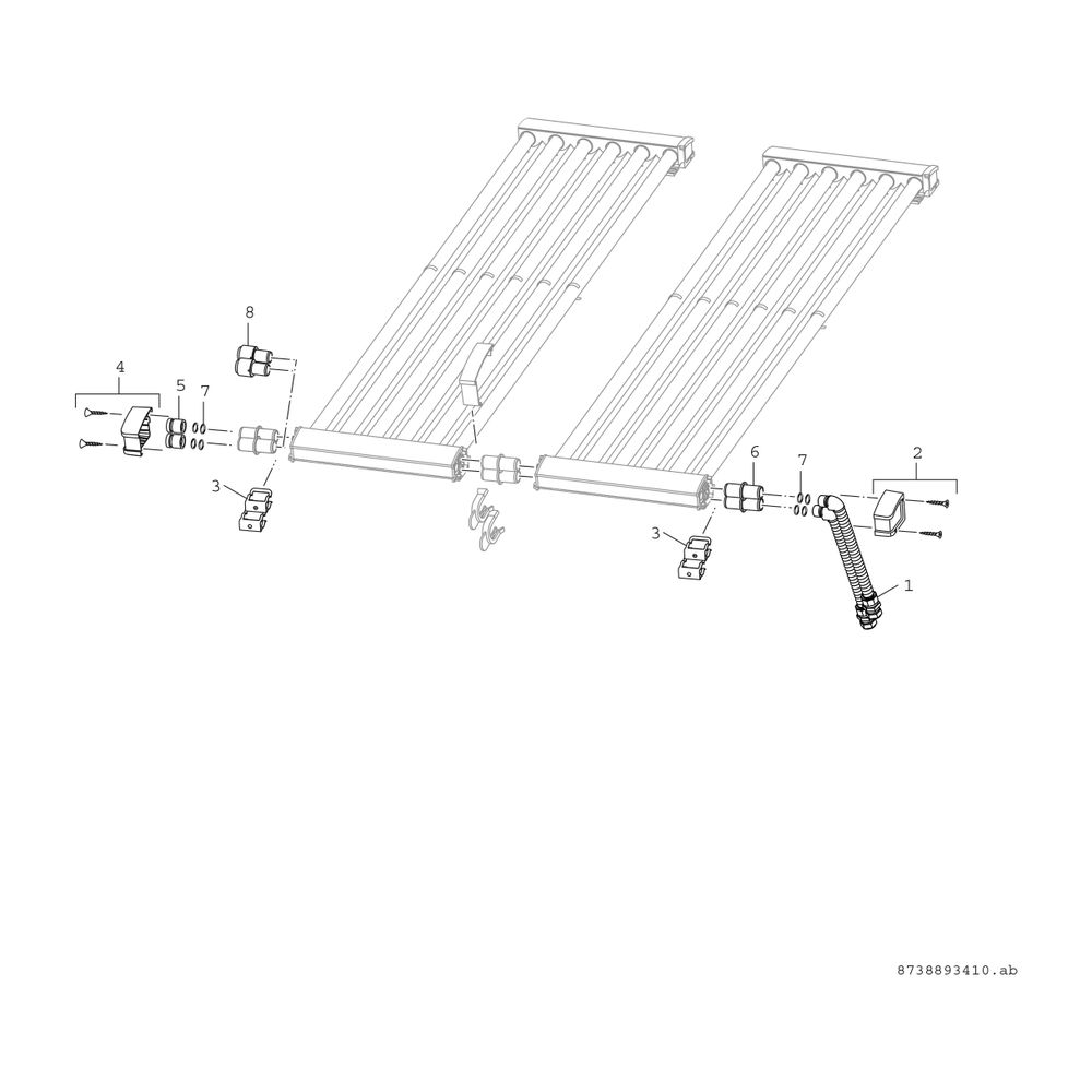 BOSCH Zubehör Solartechnik FS 121 Aufdach-Anschluss-Set für VK 120-2... JUNKERS-7735600345 4057749412645 (Abb. 3)