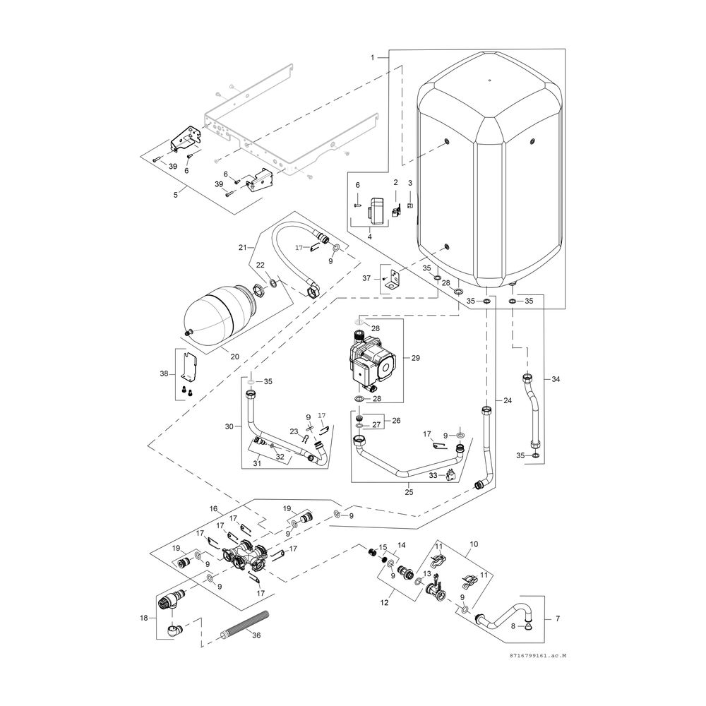 BOSCH Gas-Brennwertgerät, wandhängend Condens GC5700i WT 24/42 S 23... JUNKERS-7716701555 4062321310592 (Abb. 8)