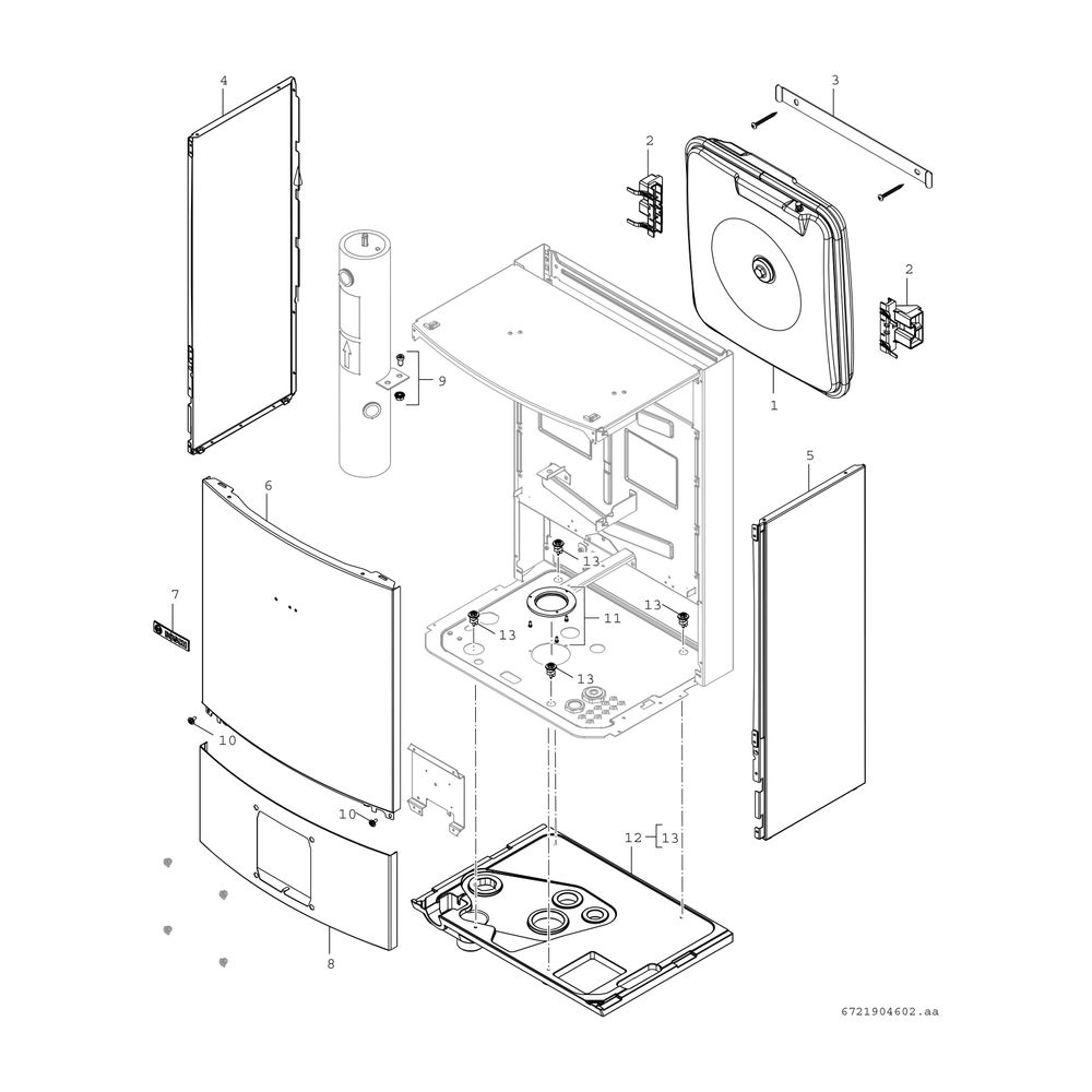 BOSCH Luft/Wasser-Wärmepumpe Compress CS3400iAWS 10 E, Inneneinheit monoenerg.... JUNKERS-8738212153 4062321544317 (Abb. 3)