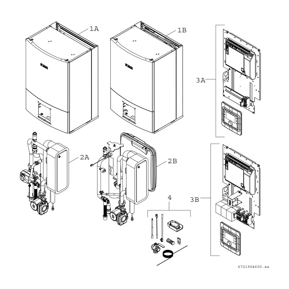 BOSCH Luft/Wasser-Wärmepumpe Compress CS3400iAWS 10 B, Inneneinheit bivalent... JUNKERS-8738212151 4062321544294 (Abb. 2)