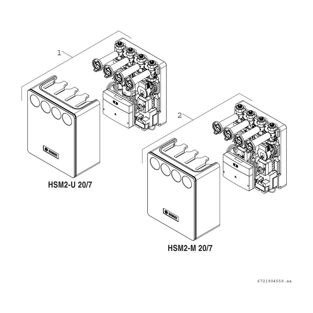 Junkers Bosch HSM2-M20/7 MM200 Schnellmontageset für 2 Heizkreise mit MM200... JUNKERS-8732953960 4062321611897 (Abb. 2)