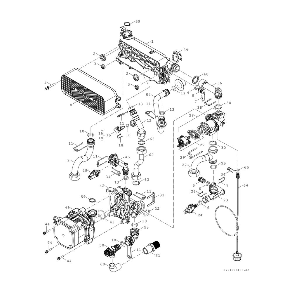 BOSCH Gas-Brennwertgerät, Kompaktmodul Condens GC5300i WM 24/100S 23... JUNKERS-7738101040 4062321394585 (Abb. 6)