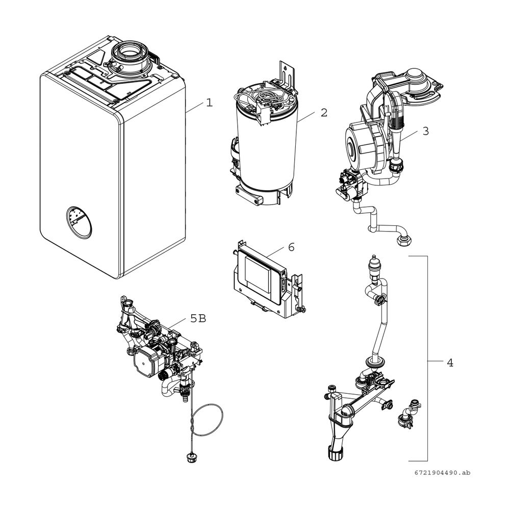 BOSCH Gas-Brennwertgerät, wandhängend GC5800iW 14 P 23, mit Touch-Bedienfeld... JUNKERS-7736902114 4062321440220 (Abb. 2)