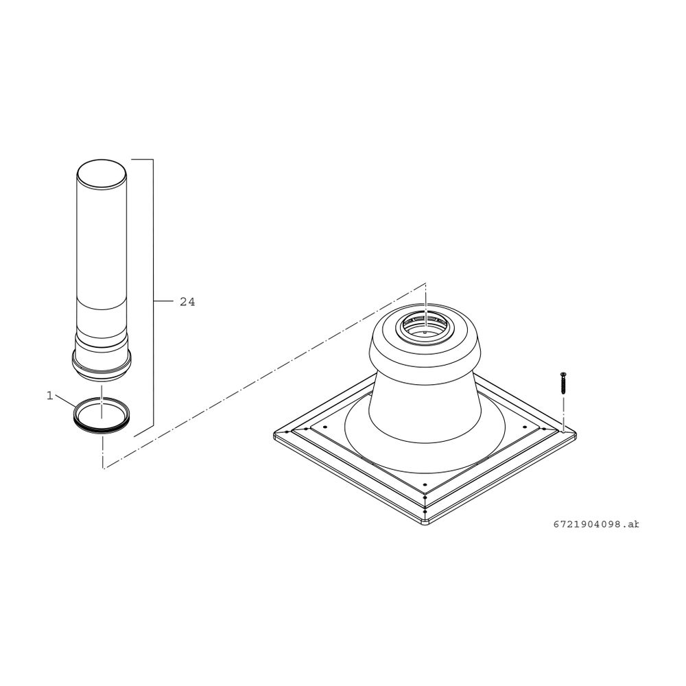 BOSCH Abgaszubehör FC-O80 Schachtabdeckung d:80mm Kunststoff... JUNKERS-7738112719 4057749842138 (Abb. 2)