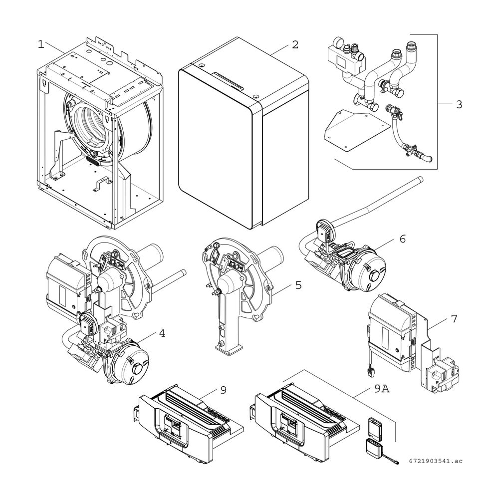 BOSCH Gas-Brennwertkessel, bodenstehend Condens GC8000iF-50, 1009x600x795, 50 kW... JUNKERS-8738808138 4062321613716 (Abb. 2)