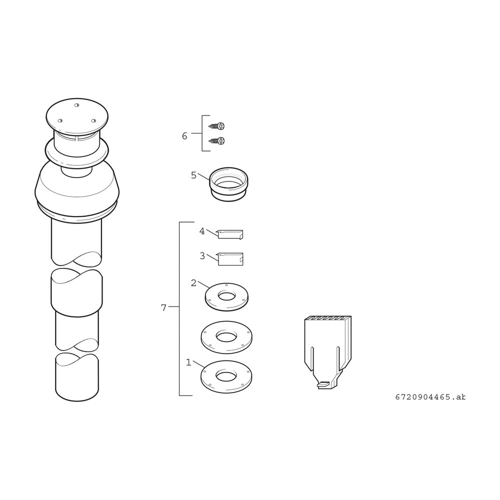 BOSCH Abgaszubehör AZ 296 Grundzubehör senkrecht, schwarz... JUNKERS-7719001943 4010009591085 (Abb. 2)