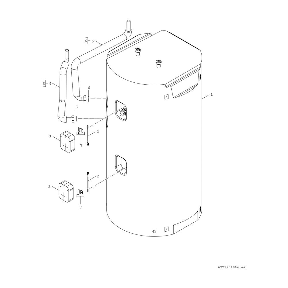 Junkers Bosch Wärmepumpenspeicher SWDP 200-2 O 2 C Edelstahlspeicher 183l, 1199x600... JUNKERS-7716842685 4062321707651 (Abb. 4)