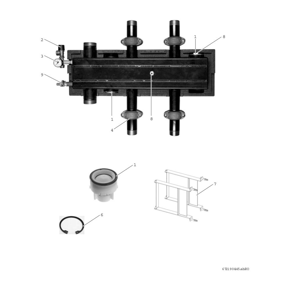 BOSCH Zubehör für Luftwärmepumpen DDV 50 Doppelt differenzdruckloser Verteiler 50... JUNKERS-8738212213 4062321374068 (Abb. 3)