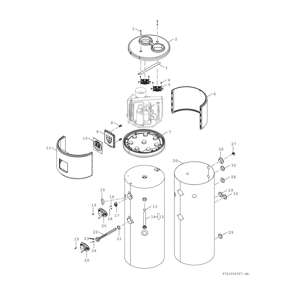 BOSCH WW-Wärmepumpe CS5001 DW 200 Compress 5000 DW, 1720x630x630... JUNKERS-7738340427 4062321590321 (Abb. 3)