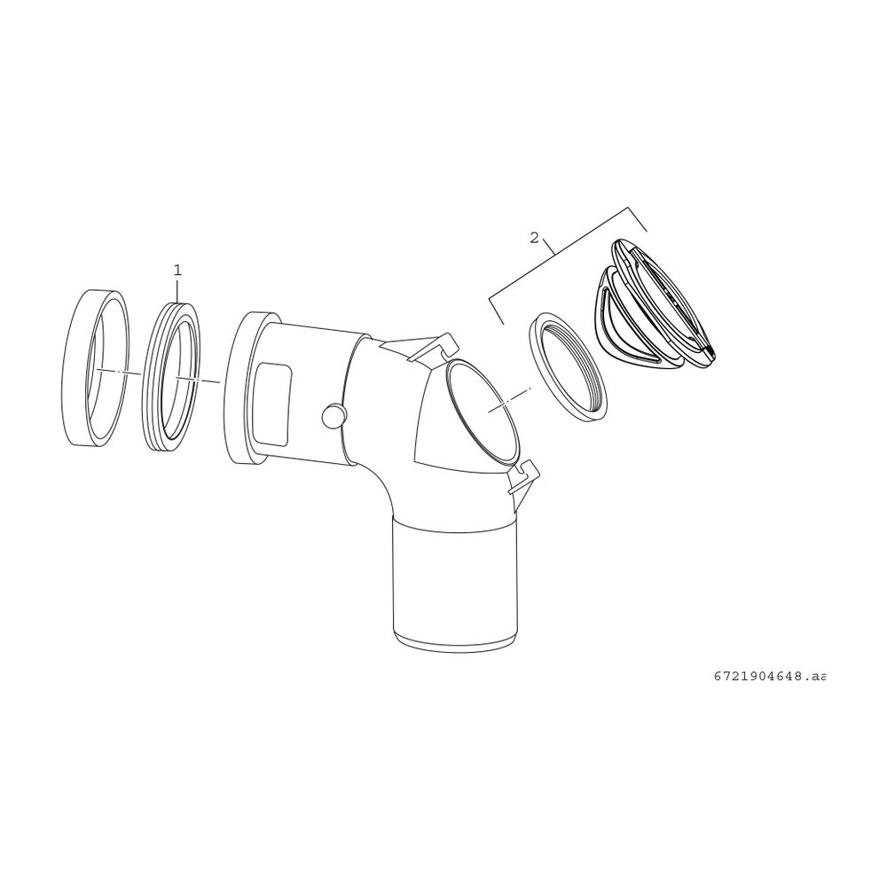 BOSCH Abgaszubehör FC-SER60-87 Revisionsbogen, 87 Gr, d:60 mm... JUNKERS-7738112631 4057749739612 (Abb. 2)