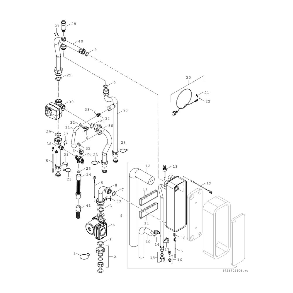 BOSCH Luft/Wasser-Wärmepumpe Compress CS3400iAWS 10 B, Inneneinheit bivalent... JUNKERS-8738212151 4062321544294 (Abb. 4)