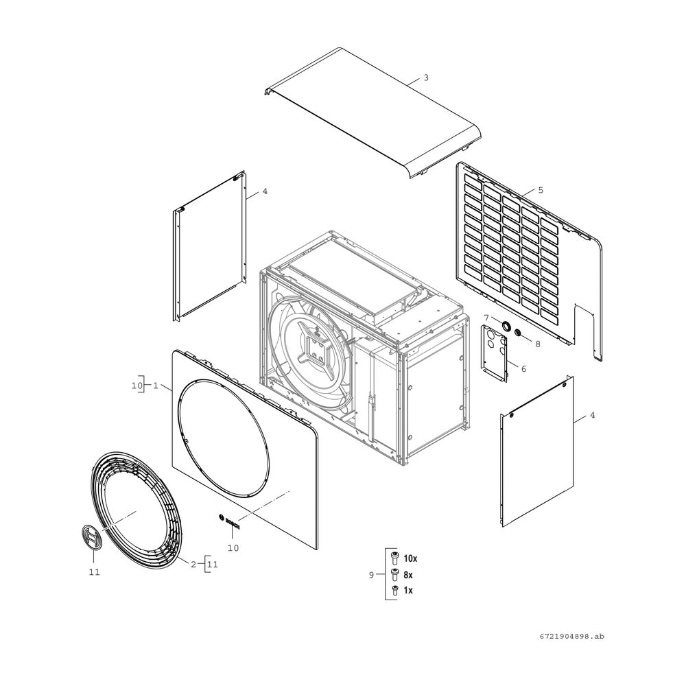 Junkers Bosch Monoblock-Außeneinheit AW 5 OR-S Baureihe CS5800/6800i AW, 800x1100x5... JUNKERS-8738213465 4062321603809 (Abb. 3)