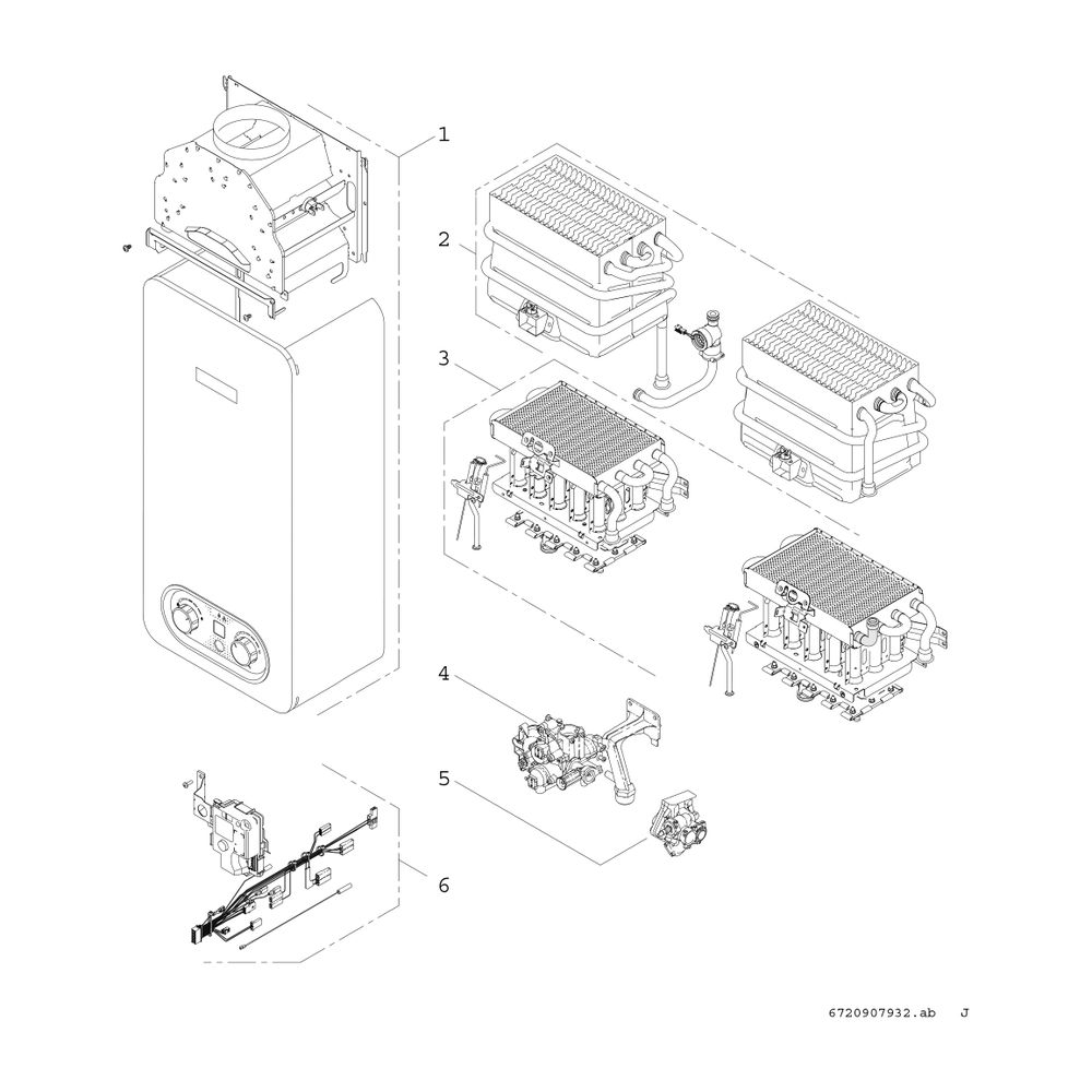 BOSCH Gas-Durchlaufwarmwasserbereiter Therm 4300 T4304 11 D 23, 655x310x225... JUNKERS-7736506252 4062321492847 (Abb. 2)