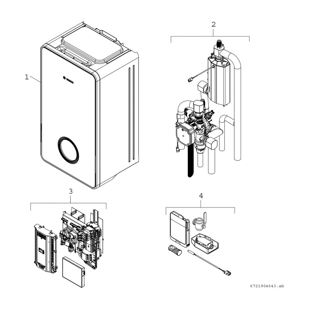 Junkers Bosch Luft/Wasser-Wärmepumpe Compress CS6800iAW 12 E Inneneinheit wandhänge... JUNKERS-8738212420 4062321641269 (Abb. 2)