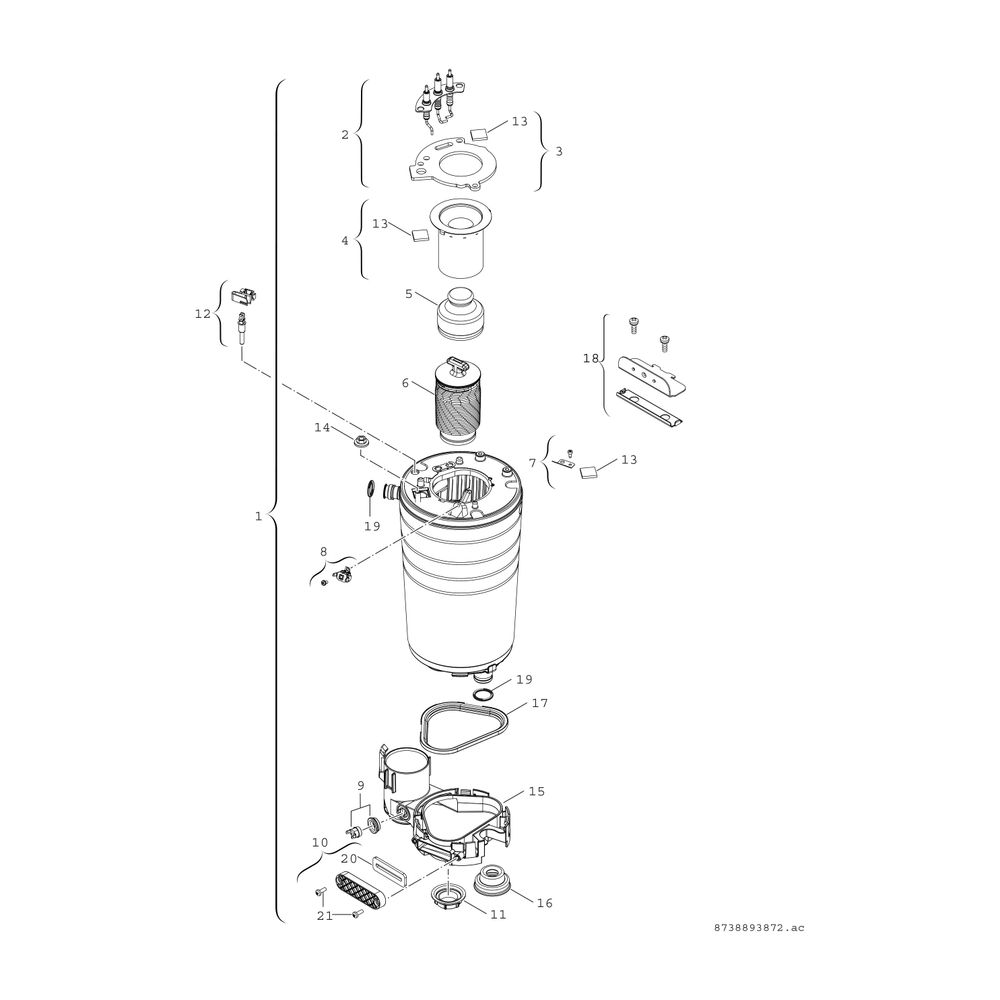 BOSCH Gas-Brennwertgerät, wandhängend CERAPUR ZSB 14-5.2 C21, 840x440x350,14kW... JUNKERS-7736901748 4062321011994 (Abb. 4)