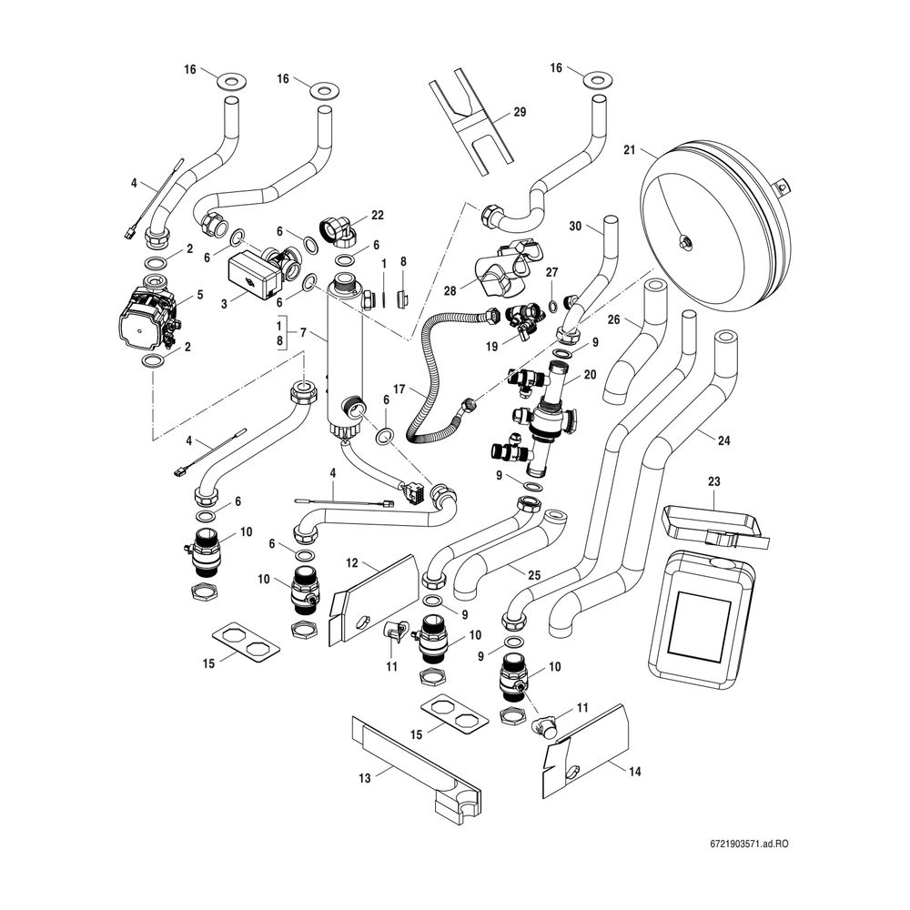 BOSCH Solewärmepumpe CS7800iLW 6 F BHM Unterkomponente von CS7800iLW 6 MBF... JUNKERS-8738212113 4062321351298 (Abb. 4)