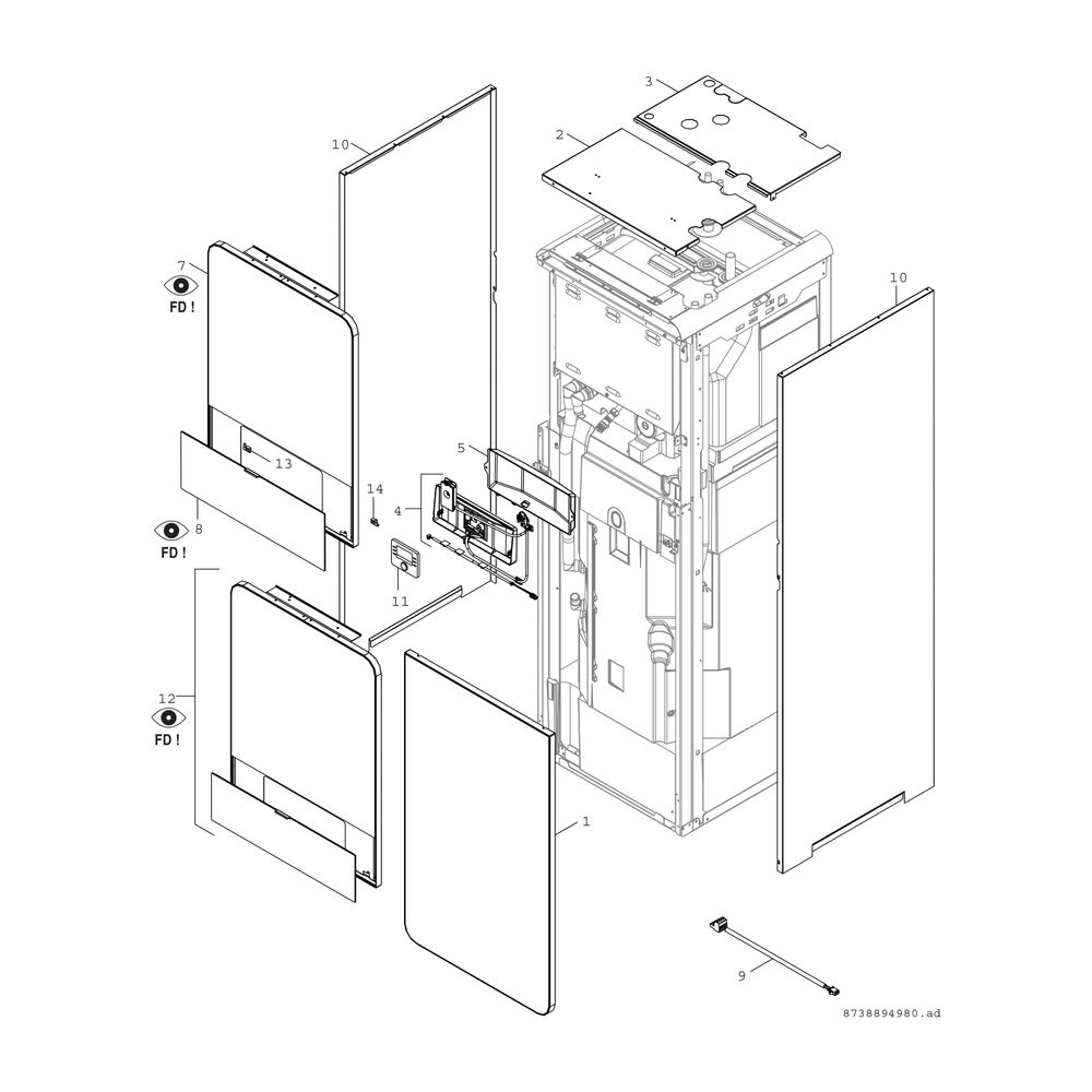 BOSCH Hydraulikeinheit AWM 9 Stücklistenkomponente Monobl.-Wärmepumpe... JUNKERS-8738209119 4057749333995 (Abb. 3)