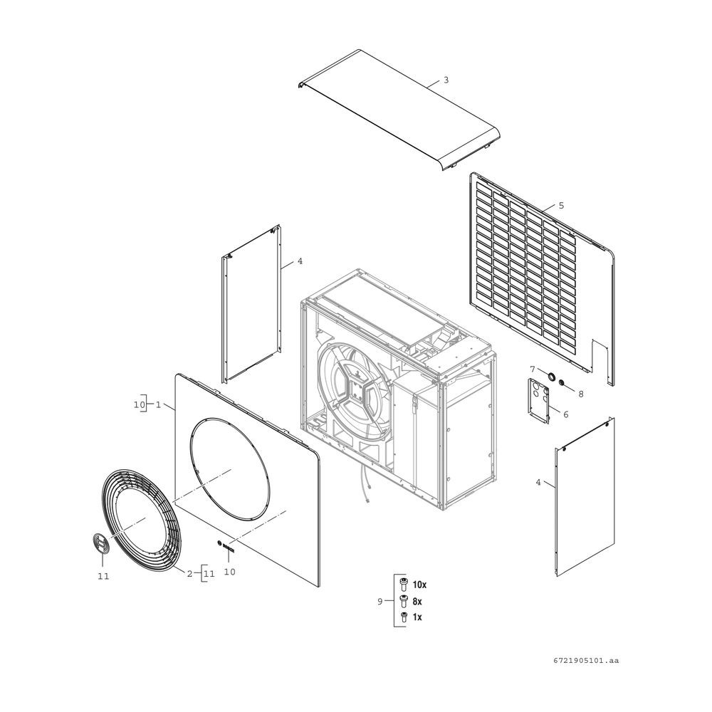 Junkers Bosch Monoblock-Außeneinheit AW 10 OR-T Baureihe CS5800/6800i AW, 1050x1350... JUNKERS-8738213467 4062321723200 (Abb. 3)