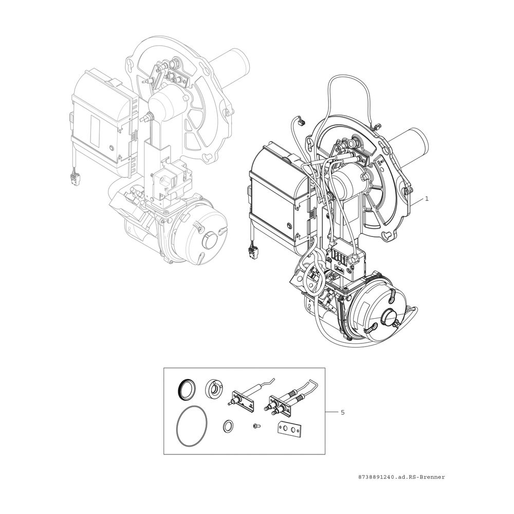 BOSCH Gas-Brennwertkessel, bodenstehend Condens GC7000F 30 23, 965x600x795, 30kW... JUNKERS-8738808145 4062321613792 (Abb. 6)