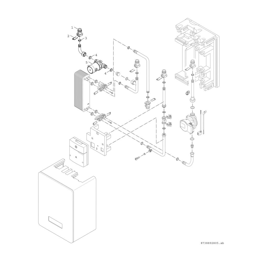 BOSCH Zubehör Frischwasserstationen SZ 7 Zirkulationsstrang für Flow Fresh FF 20... JUNKERS-8718592384 4054925157314 (Abb. 3)