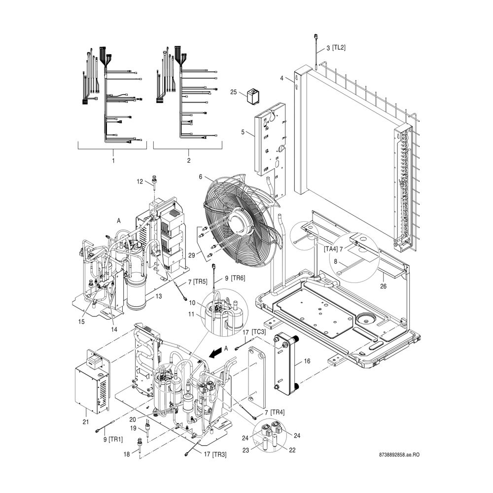 BOSCH Luftwärmepumpe CS7001i AW 7 OR-S Außeneinheit Monoblock-WP, 1370x930x440... JUNKERS-8738210256 4057749798824 (Abb. 4)