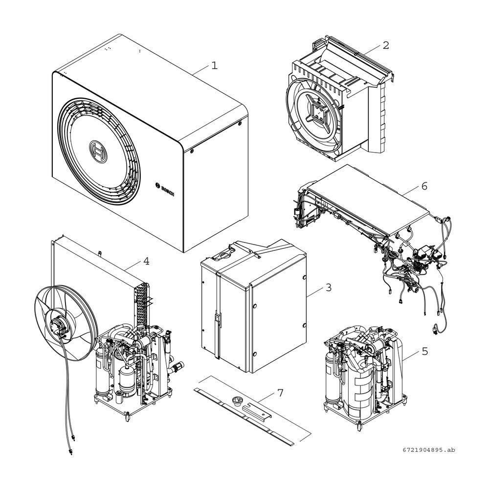 Junkers Bosch Monoblock-Außeneinheit AW 5 OR-S Baureihe CS5800/6800i AW, 800x1100x5... JUNKERS-8738213465 4062321603809 (Abb. 2)