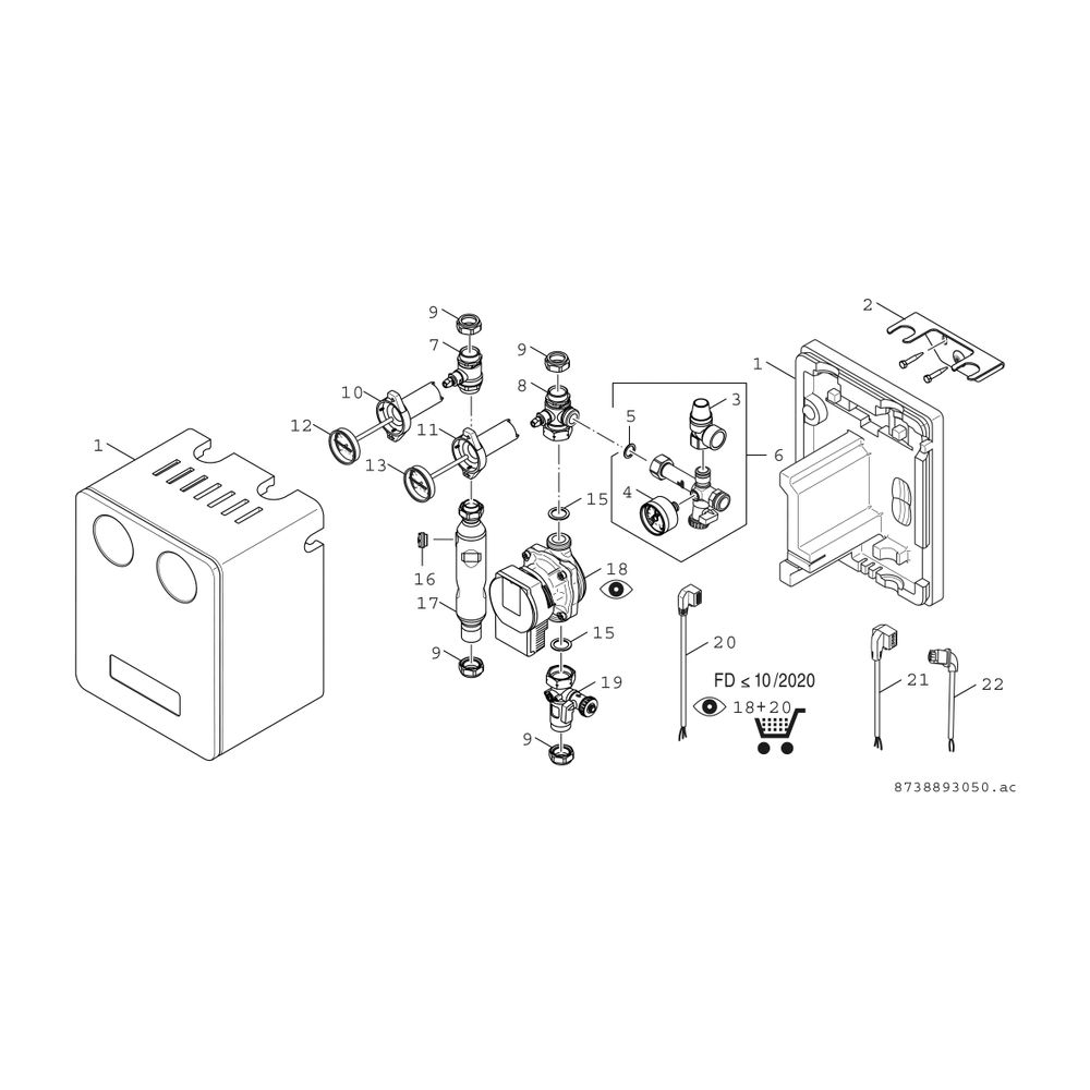 BOSCH Zubehör Solartechnik AGS 20-2 Solarstation bis 20 Kollektoren... JUNKERS-7735600353 4057749412720 (Abb. 3)