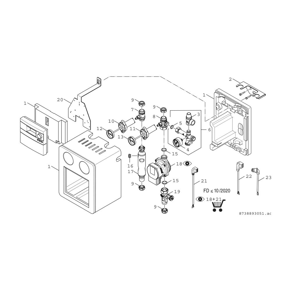 BOSCH Zub. Solartechnik AGS10 B-sol100-2 Solarstation AGS10+Solarregler Bsol100-2... JUNKERS-7735600352 4057749412713 (Abb. 3)