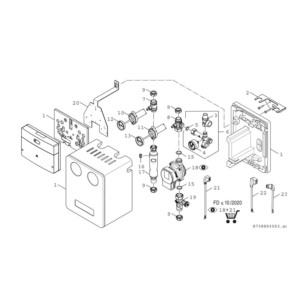 BOSCH Zubehör Solartechnik AGS10/MS100-2 Solarstation AGS10 + Solarmodul MS100-2... JUNKERS-7735600350 4057749412690 (Abb. 3)