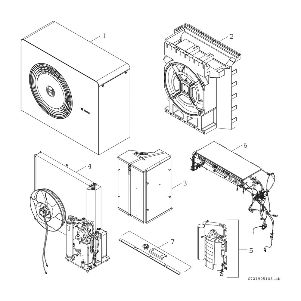 Junkers Bosch Monoblock-Außeneinheit AW 10 OR-T Baureihe CS5800/6800i AW, 1050x1350... JUNKERS-8738213467 4062321723200 (Abb. 2)