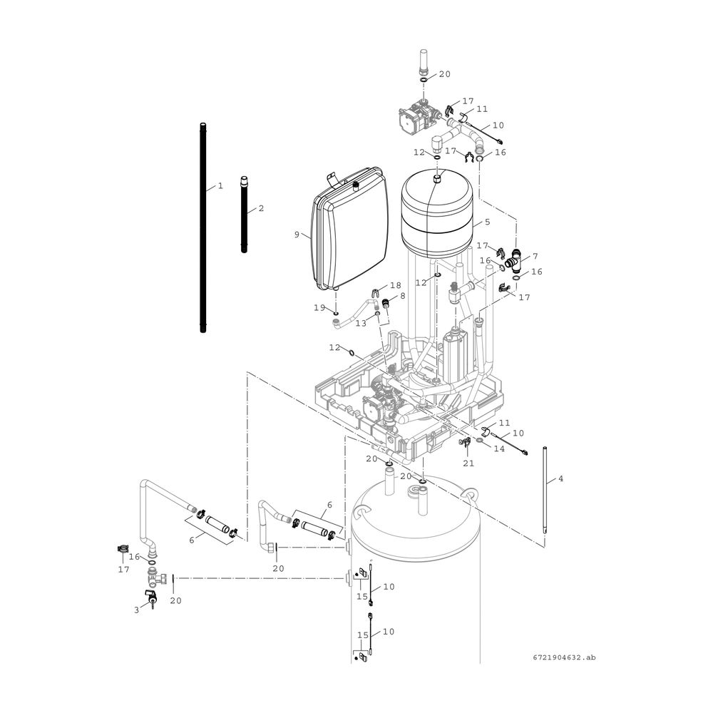 Junkers Bosch Luft/Wasser-Wärmepumpe Compress CS5800iAW 12 M, Inneneinheit mit Spei... JUNKERS-8738212415 4062321641061 (Abb. 5)