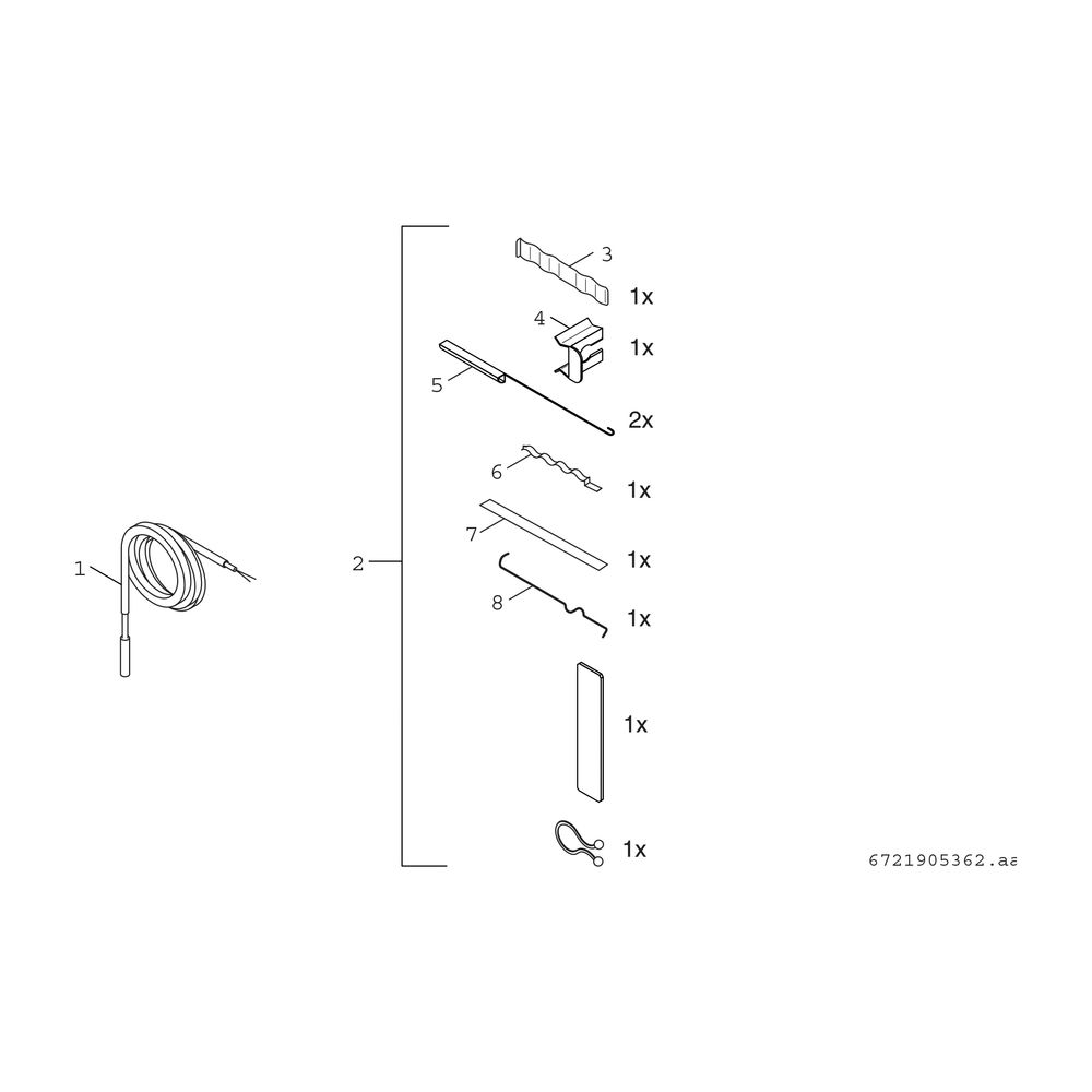 BOSCH Zubehör Warmwasserspeicher SF4Set Speicherfühler inkl. Befestigungsset... JUNKERS-7735502289 4062321095093 (Abb. 2)