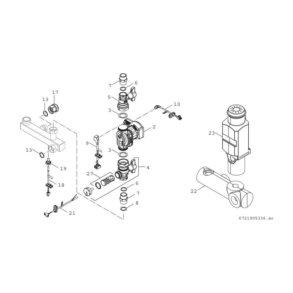 Junkers Bosch Hybrid-Komponente HF-SetHYC40B Kessel Hybrid Anschlussset... JUNKERS-8732962812 4062321879334 (Abb. 3)