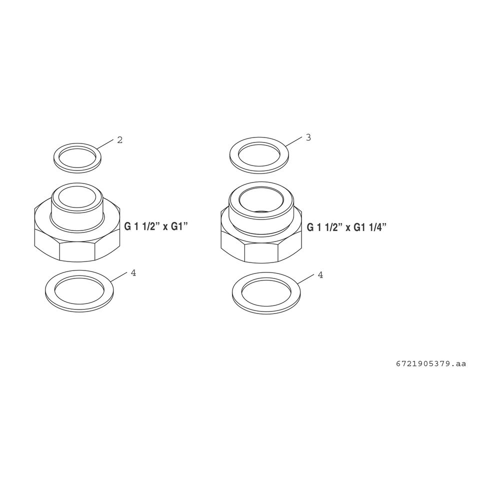 Junkers Bosch Adapter Set für HYC40 an 50kW Kesseln... JUNKERS-8738809893 4062321899400 (Abb. 3)