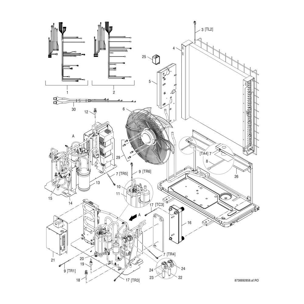 BOSCH Luftwärmepumpe CS7001i AW 13 OR-T Außeneinheit Monoblock-WP, 1680x1200x580... JUNKERS-7738601997 4062321295271 (Abb. 4)