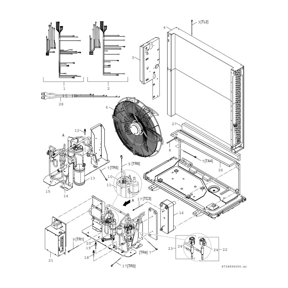 BOSCH Luftwärmepumpe CS7000iAW 13 IR-T Wärmepumpe zur Innenaufstellung... JUNKERS-8738208682 4057749558008 (Abb. 4)