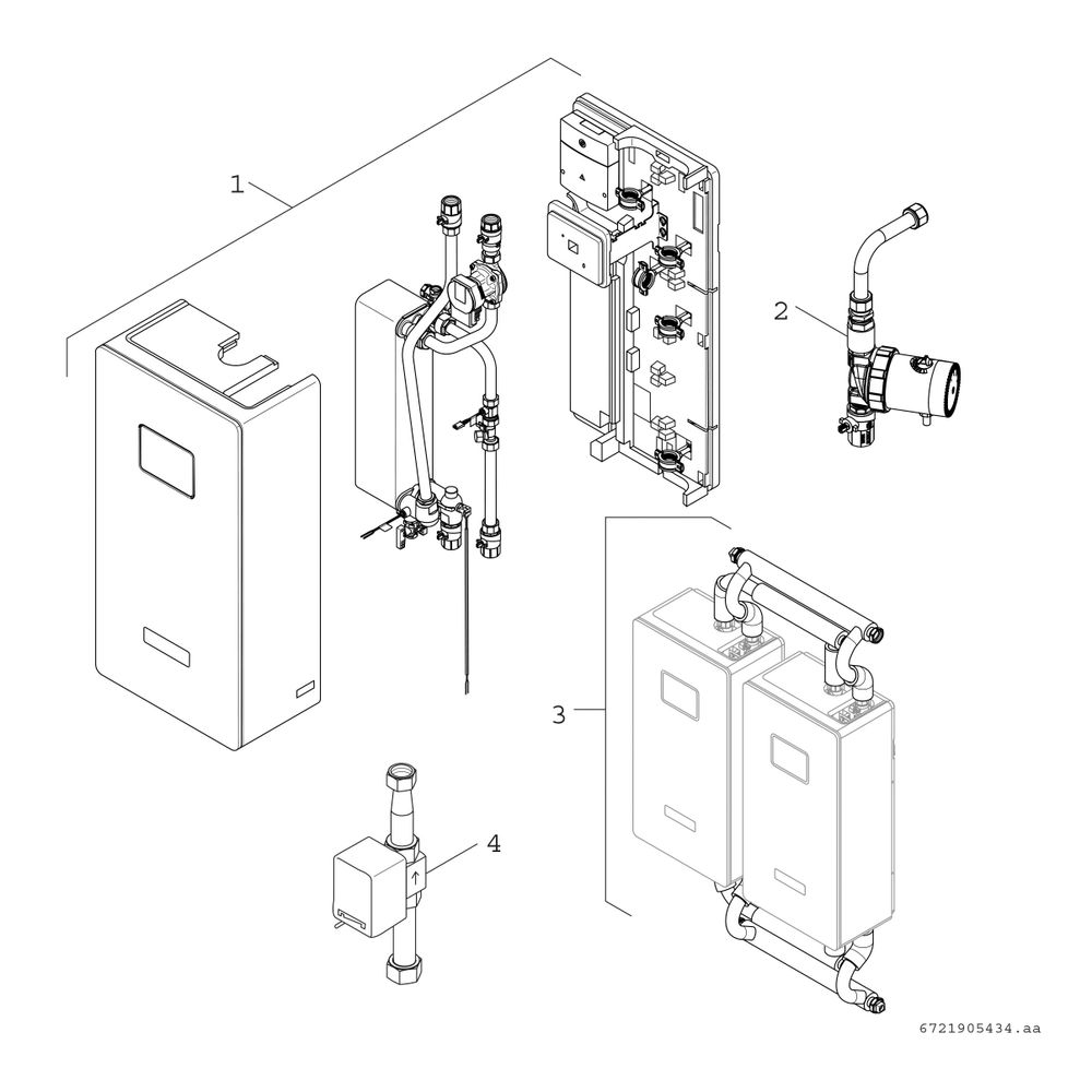 BOSCH Zubehör für Frischwasserstationen motorisch angesteuertes Kaskadenventil... JUNKERS-7735600636 4062321396619 (Abb. 3)