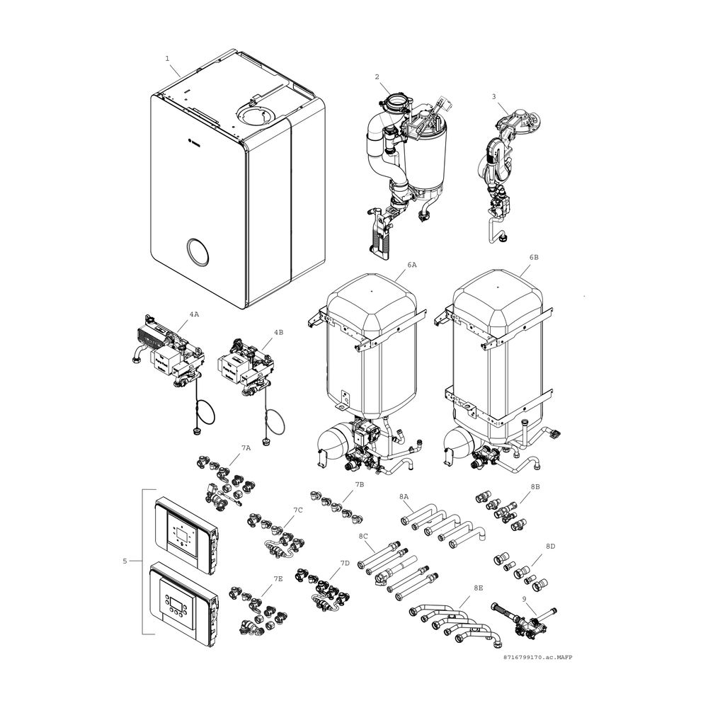 BOSCH Gas-Brennwertgerät, wandhängend Condens GC5700i WT 24/42 S 23... JUNKERS-7716701555 4062321310592 (Abb. 2)